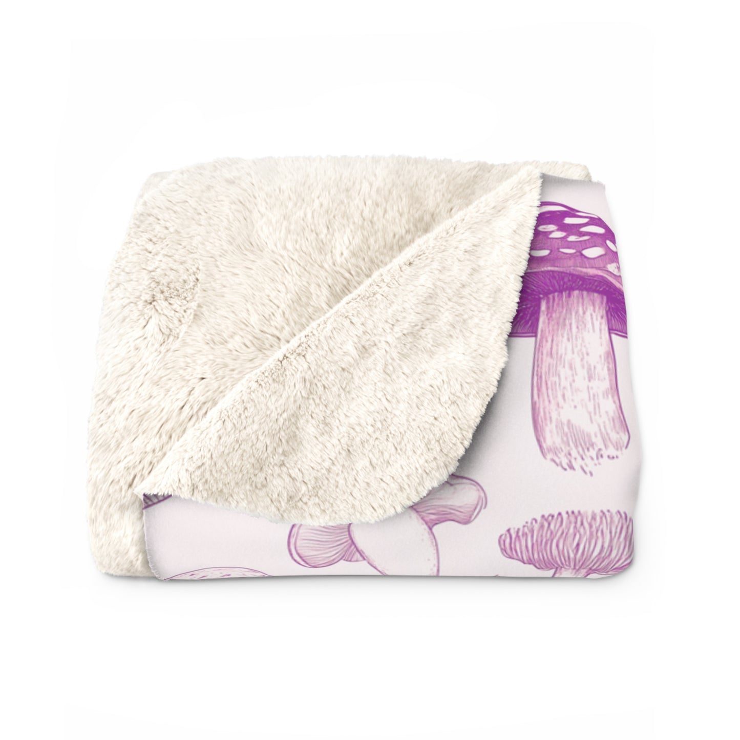 Shrooms Cozy Sherpa Blanket for HER