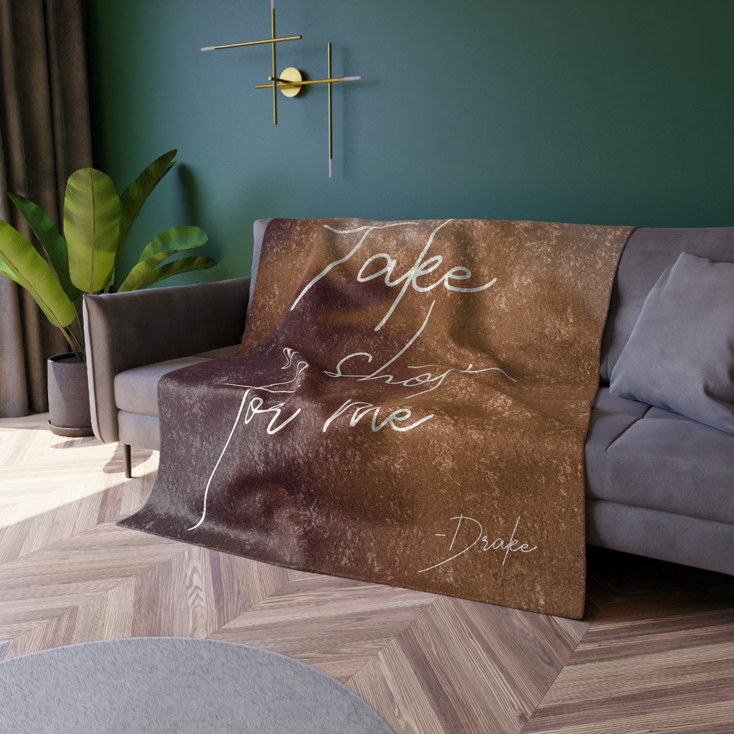 Shot for Me Brown Lyrics Crushed Velvet Blanket| Brown