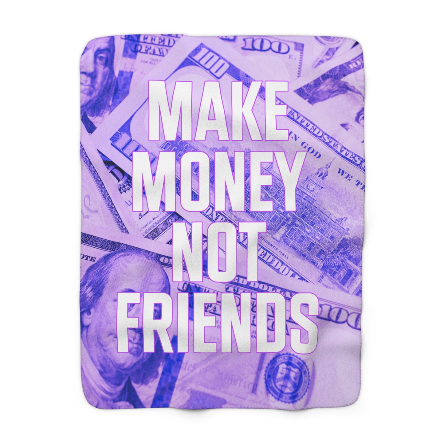 Make Money Purple Cozy Sherpa Blanket