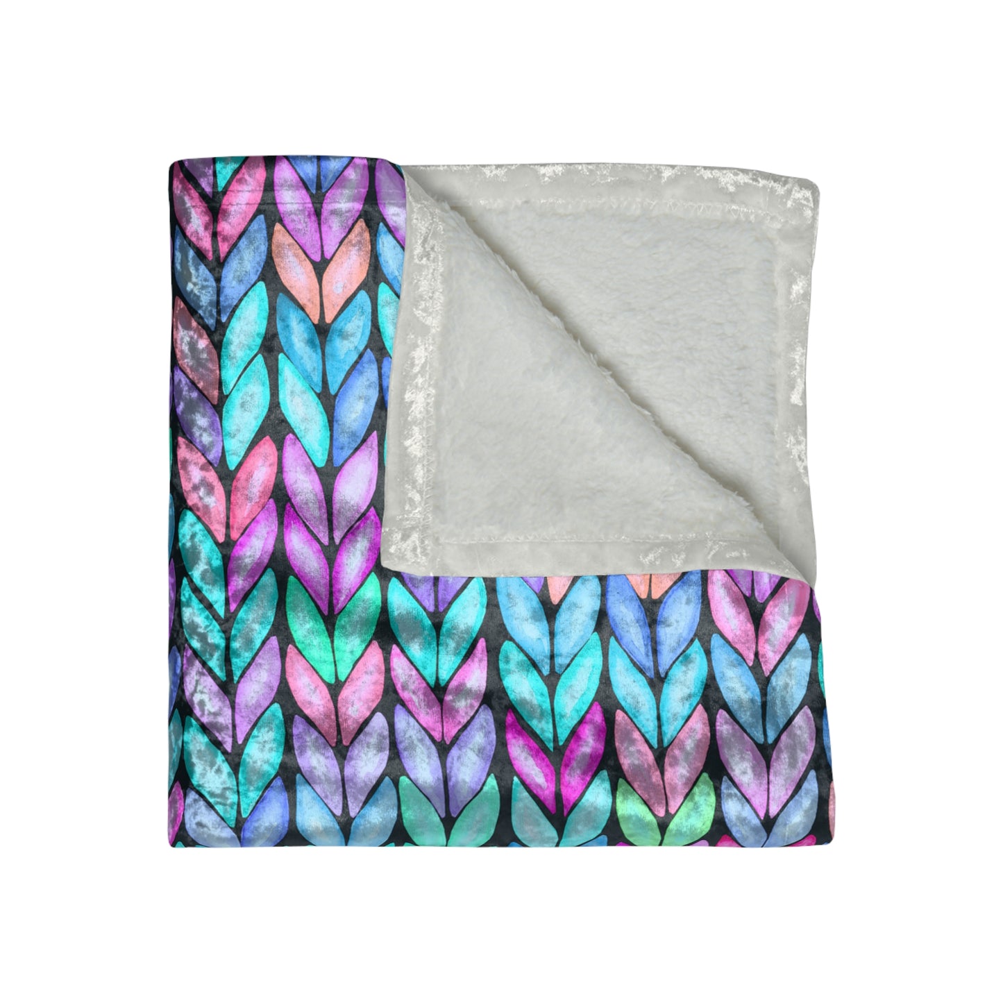 Faux Woven Crushed Velvet Blanket| Colorful Cozy