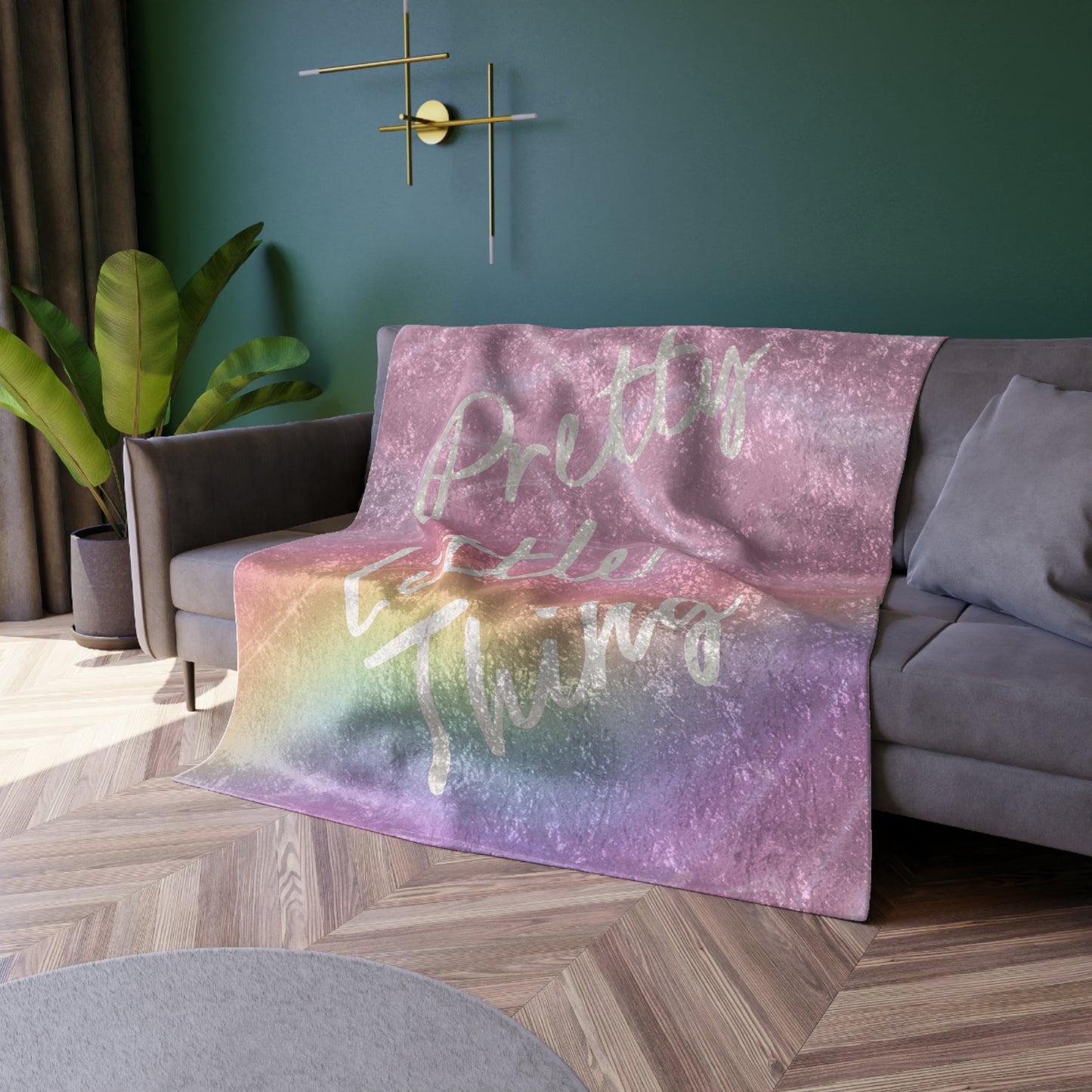Shimmer Pretty Little Thing Aura Crushed Velvet Blanket