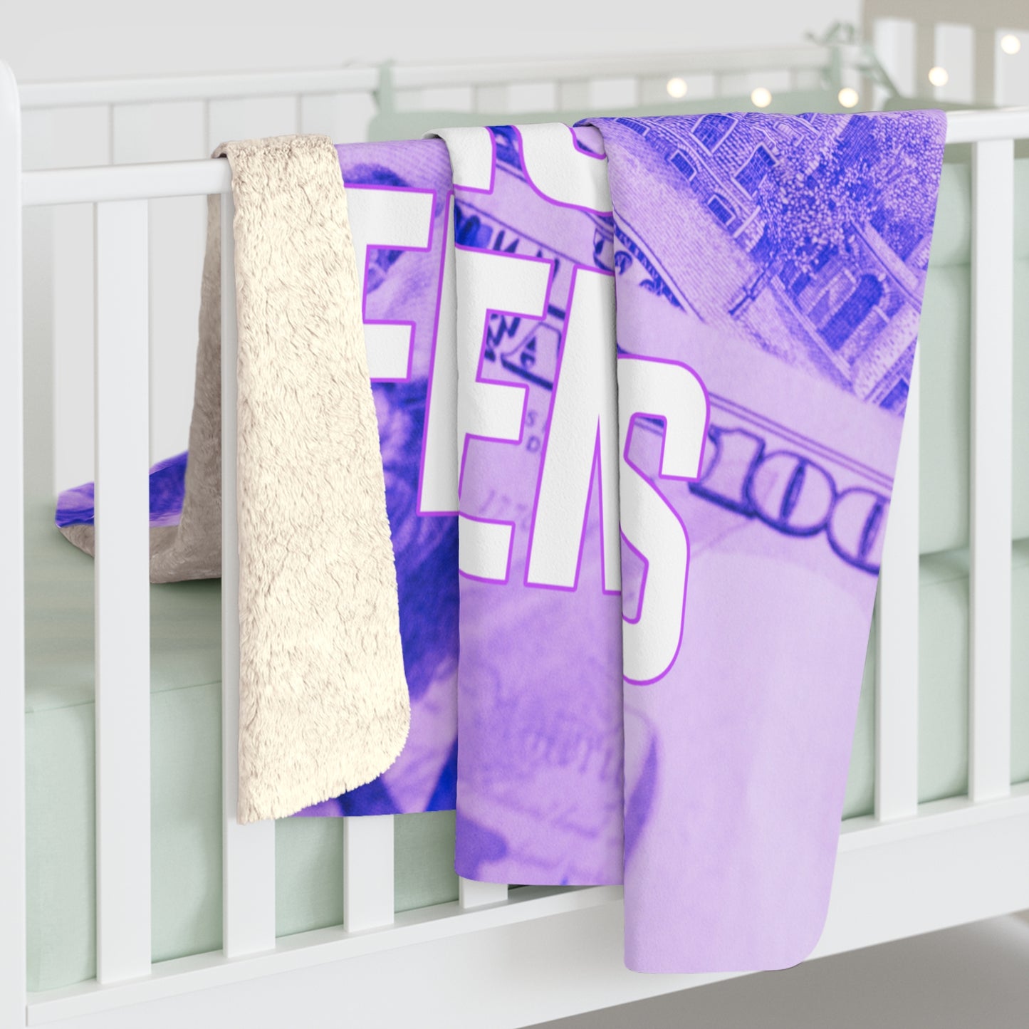 Make Money Purple Cozy Sherpa Blanket