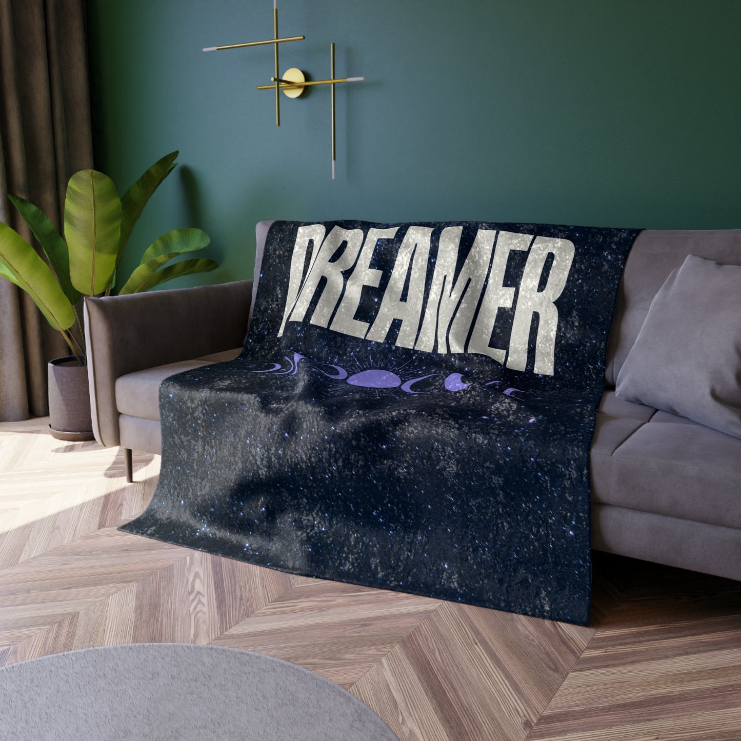 Shimmer Dreamer Galaxy Crushed Velvet Blanket