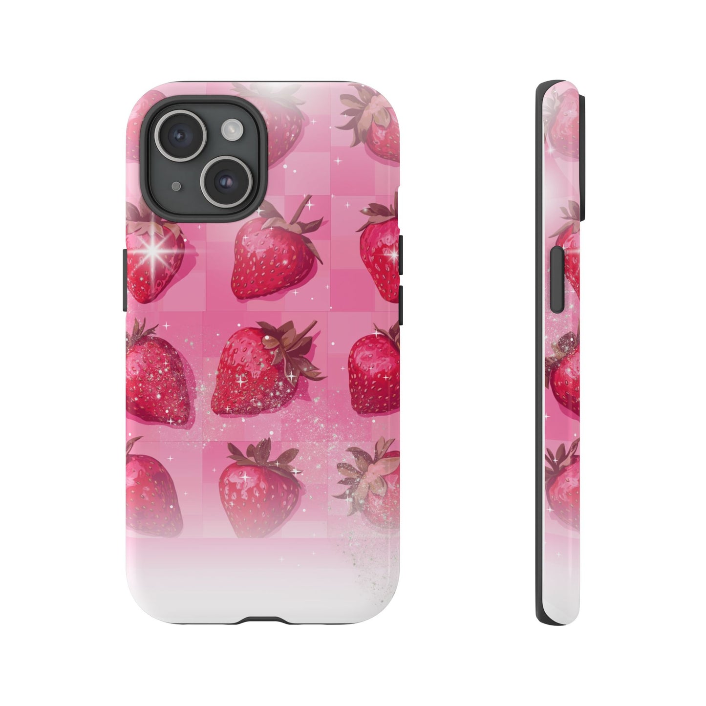 Glitter Strawberries Tough Phone Case