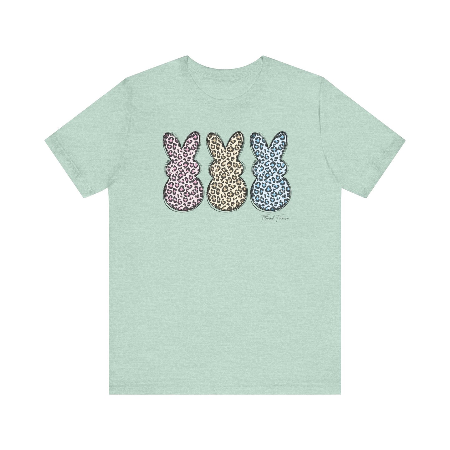 Cheetah Easter Bunnies Tricolor Pastel T-Shirt