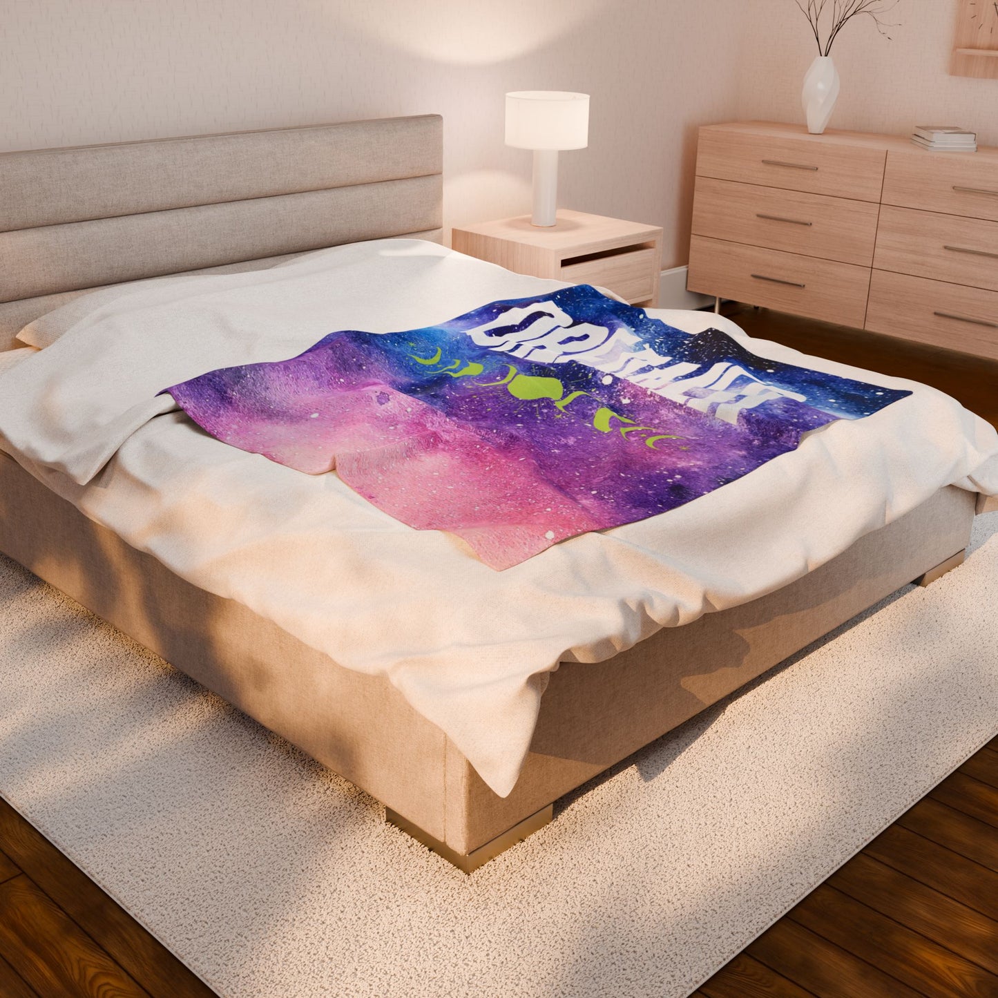Colorful Galaxy Dreamer Astrology Velveteen Plush Blanket