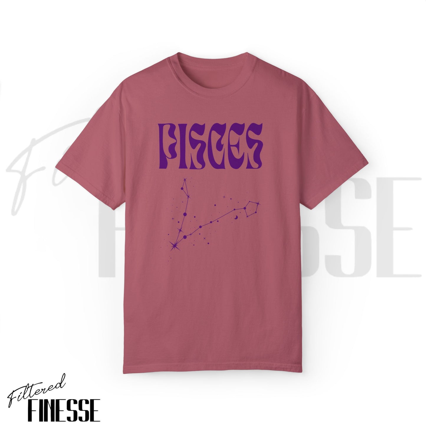 Pisces Comfort Colors T-Shirt | Zodiac Star Sign Birthday