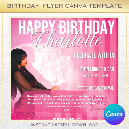 Pretty Pink Birthday Event Template