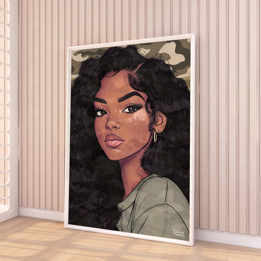 Camo Cutie Physical Matte Poster Print | Trendy Aesthetic Decor