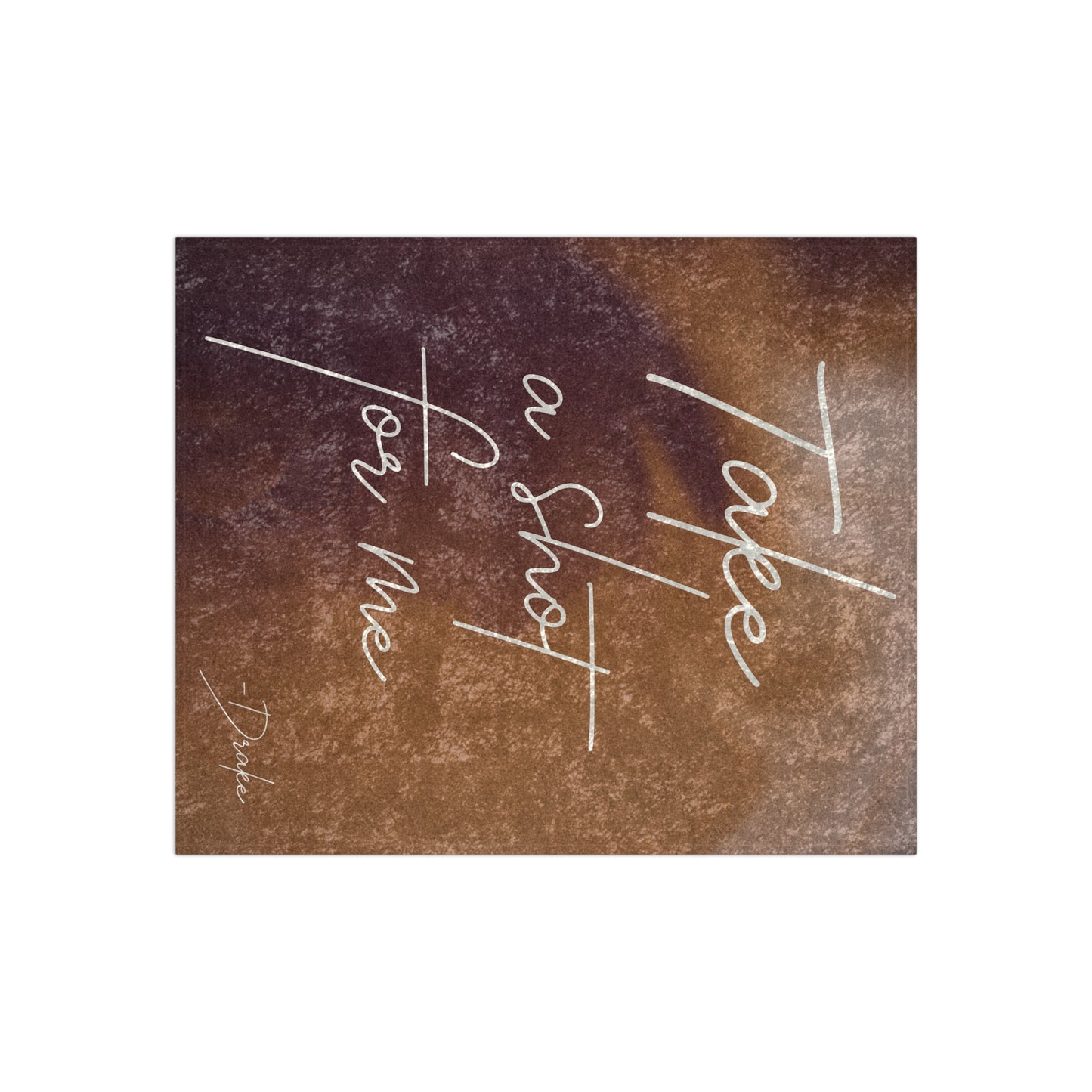 Shot for Me Brown Lyrics Crushed Velvet Blanket| Brown