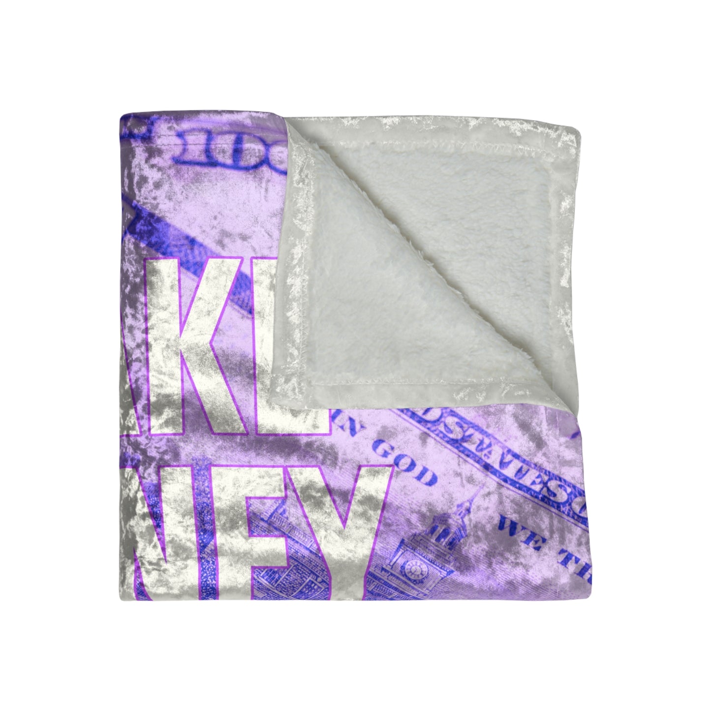 Purple Make Money Not Friends Blanket Crushed Velvet Blanket