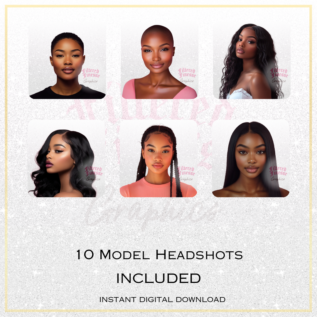 13 AI Model Headshots Set 1