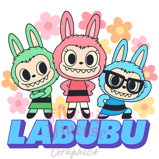 Labubu Puff Girls PNG Digital Download