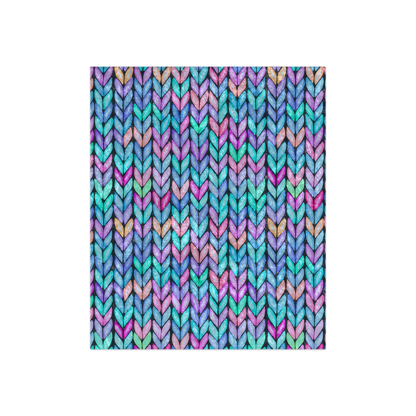 Faux Woven Crushed Velvet Blanket| Colorful Cozy