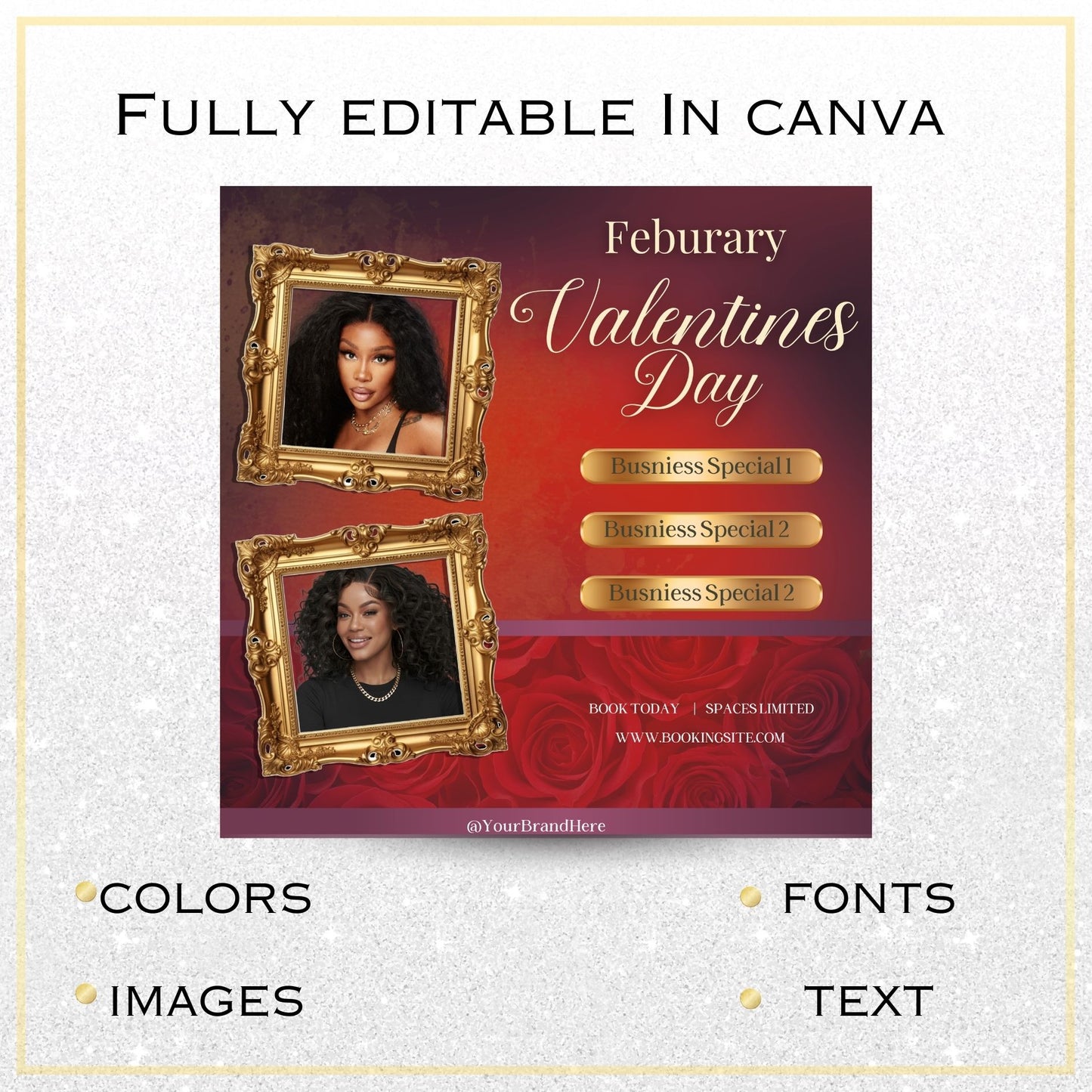 Gold Framed Valentine’s Day Special Template