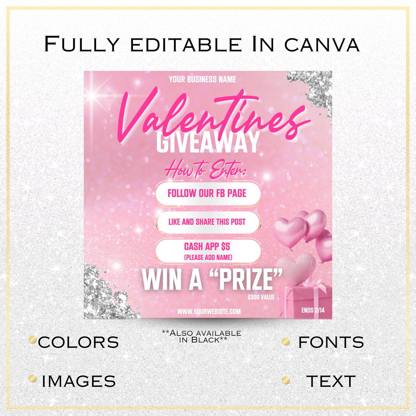 Valentines Day Giveaway Template