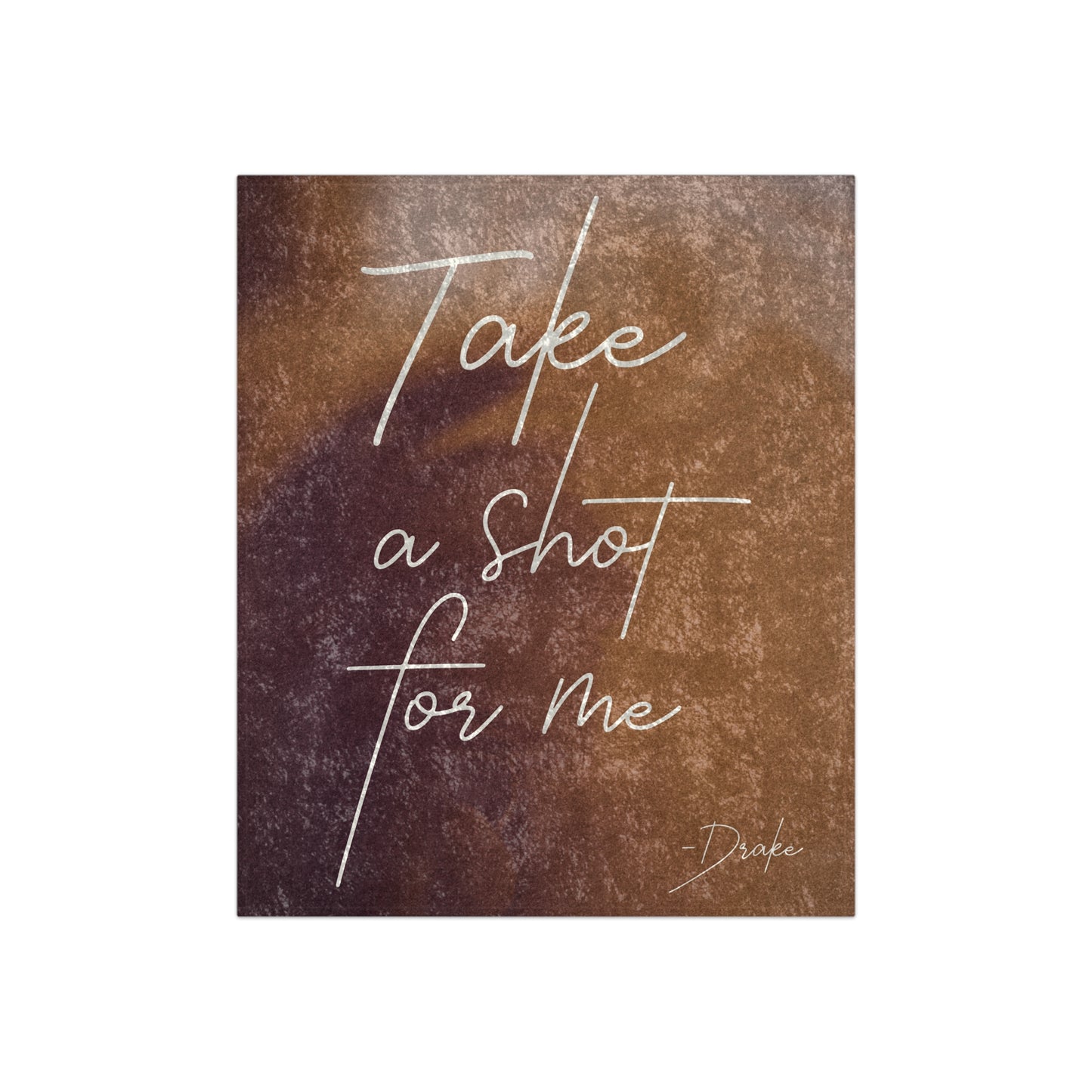 Shot for Me Brown Lyrics Crushed Velvet Blanket| Brown