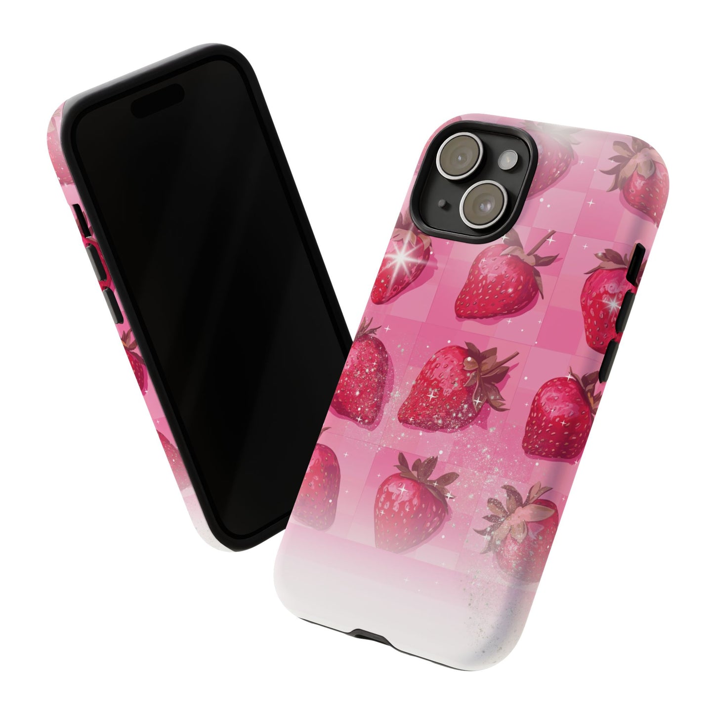Glitter Strawberries Tough Phone Case