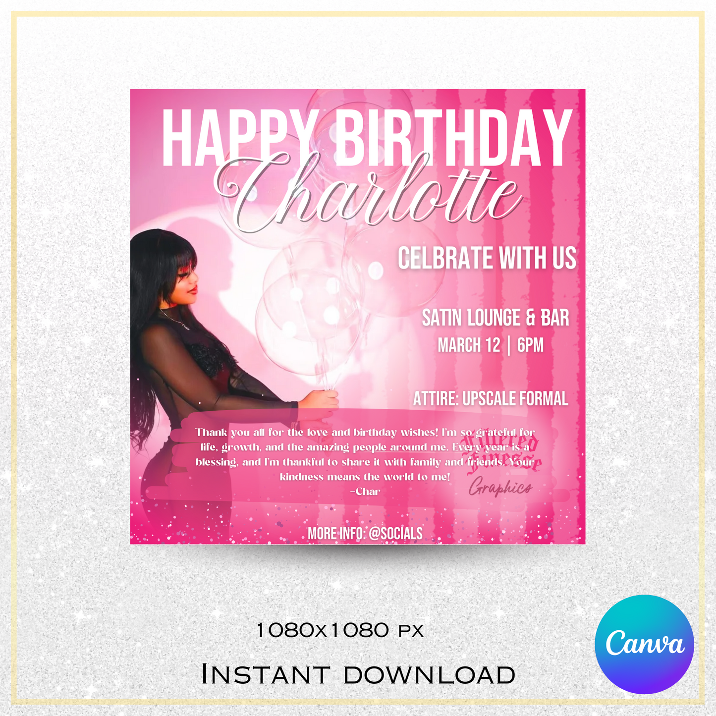 Pretty Pink Birthday Event Template