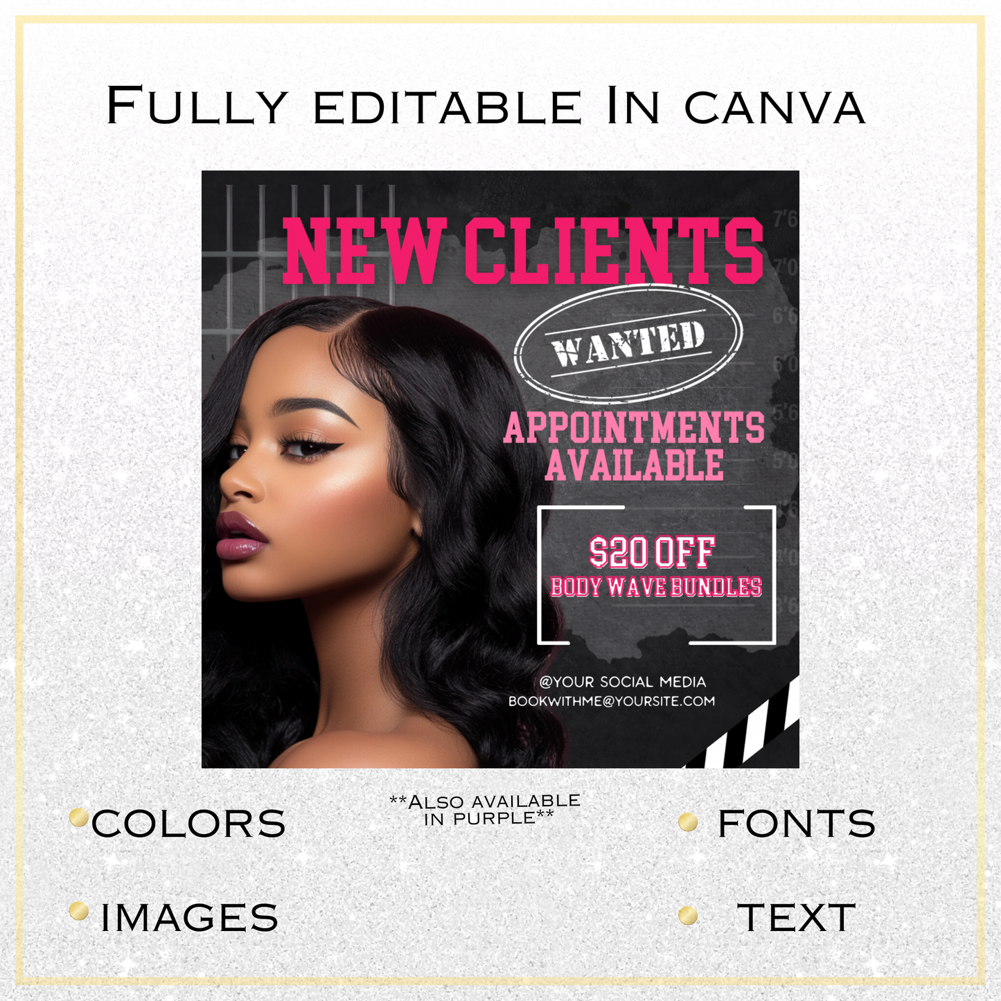 Wanted Flyer (Black) Template