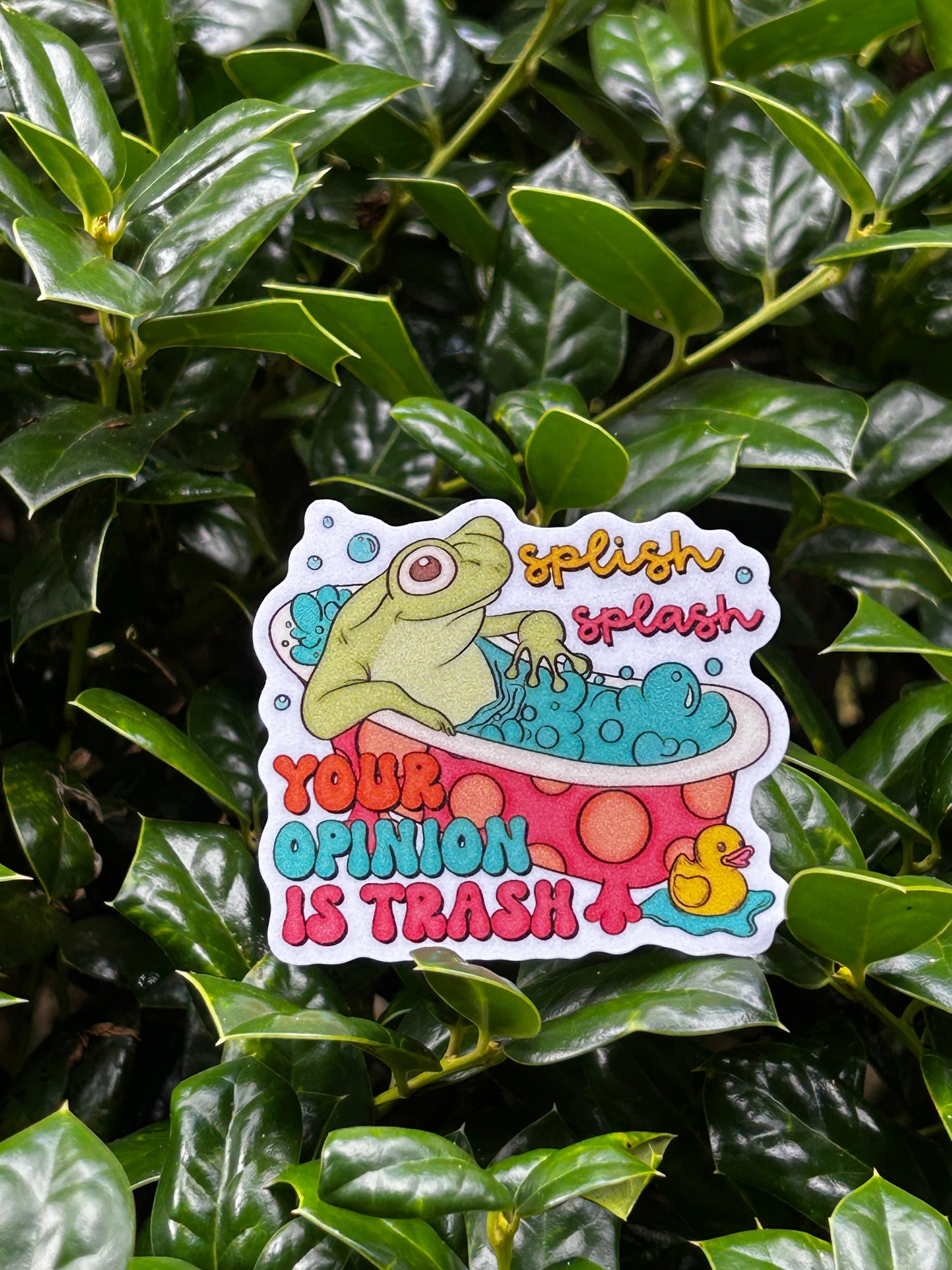 You’re Opinions Trash Sanded Glitter Vinyl Sticker