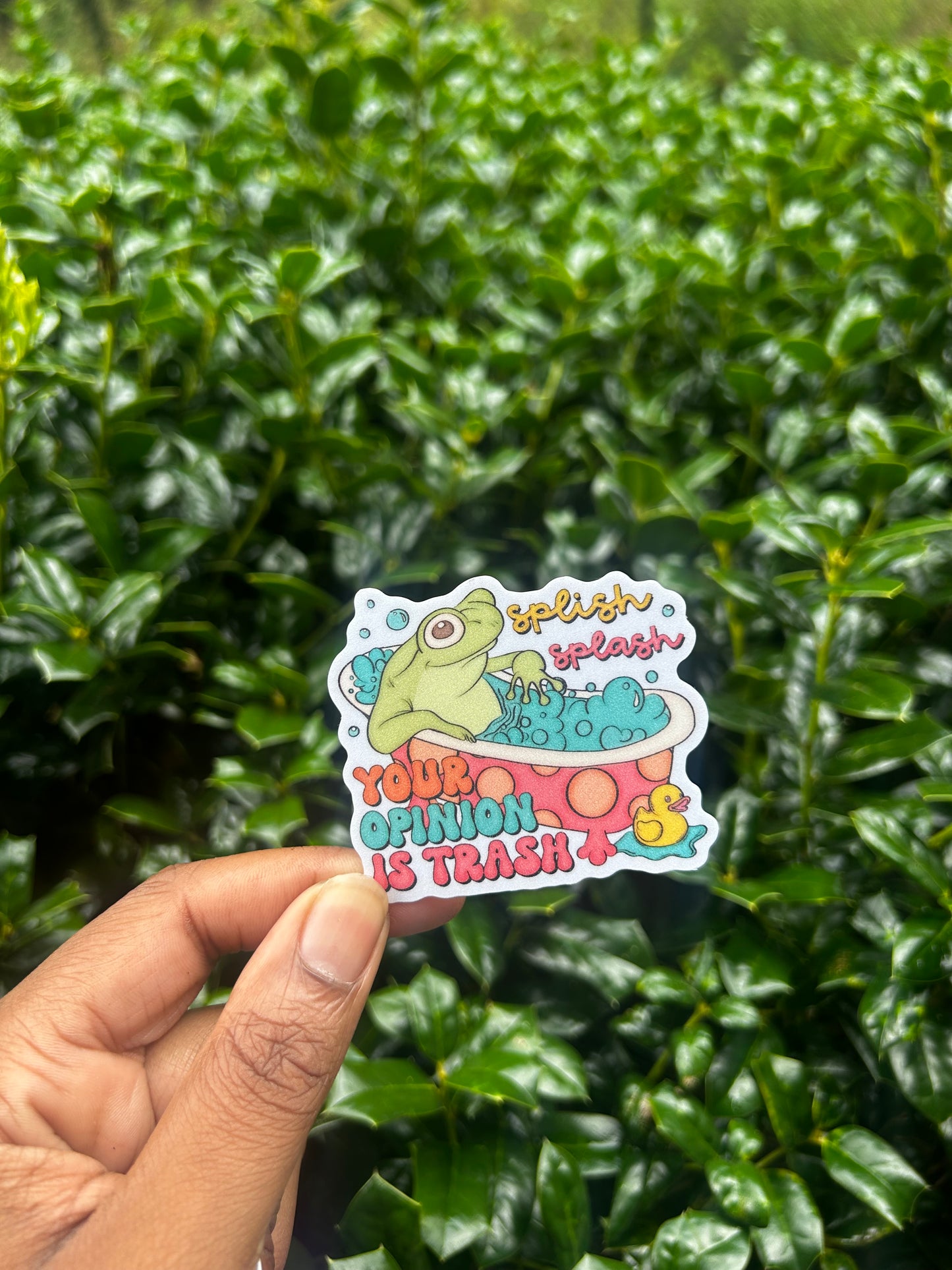 You’re Opinions Trash Sanded Glitter Vinyl Sticker
