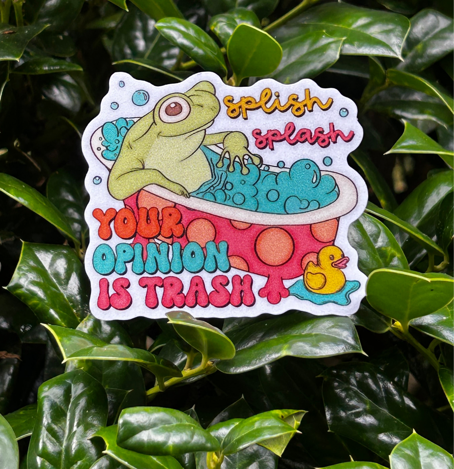 You’re Opinions Trash Sanded Glitter Vinyl Sticker