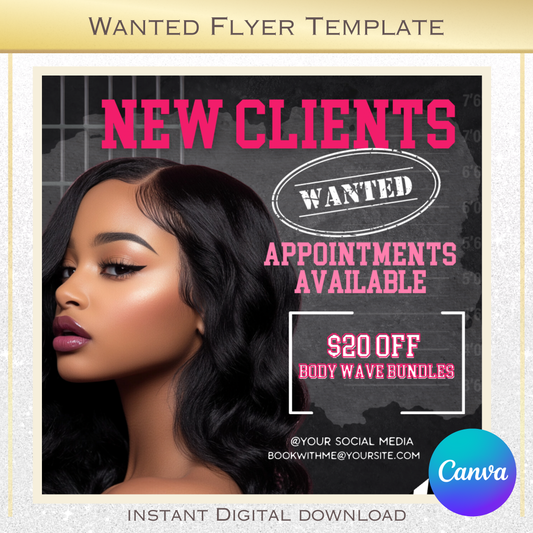 Wanted Flyer (Black) Template