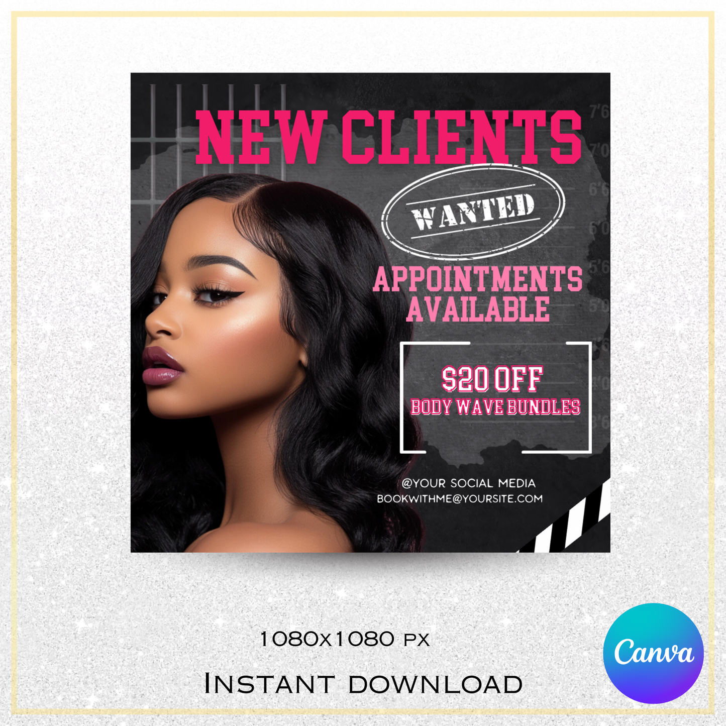 Wanted Flyer (Black) Template