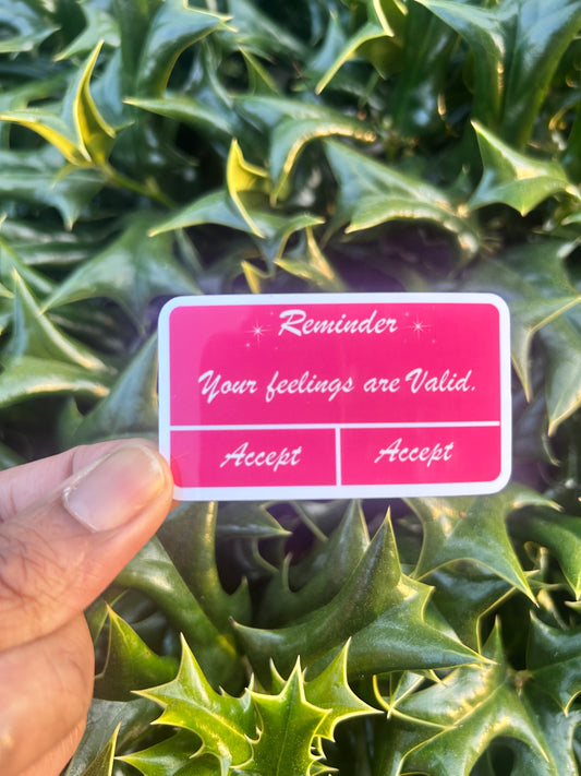 Feelings are Valid Vinyl Sticker