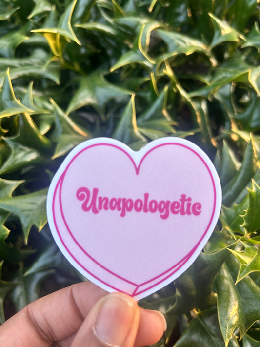Unapologetic Sanded Glitter Vinyl Sticker