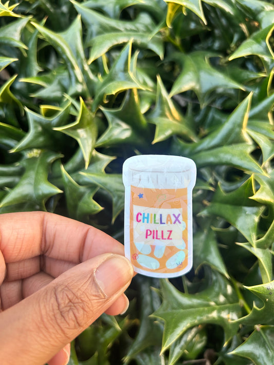 Chillax Pillz Holographic Vinyl Sticker