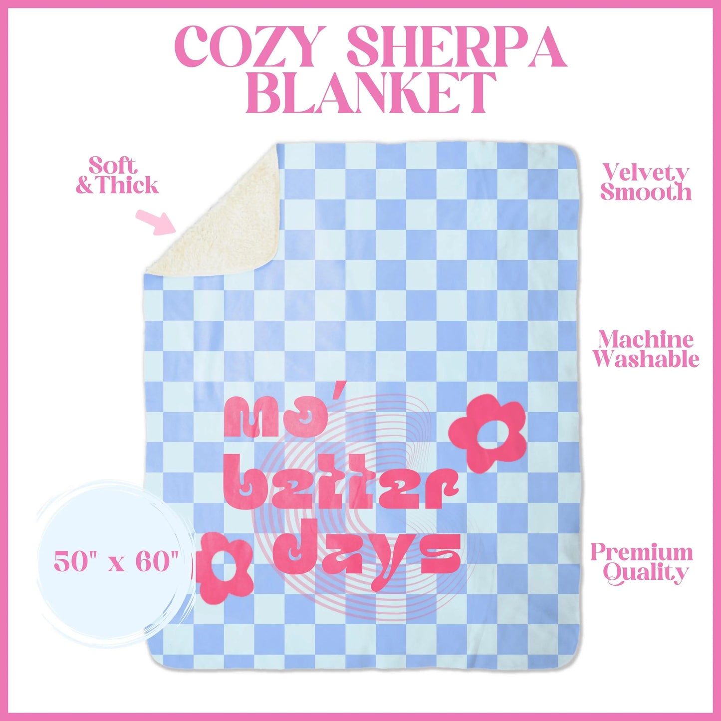 Mo Better Days Cozy Sherpa Blanket for HER