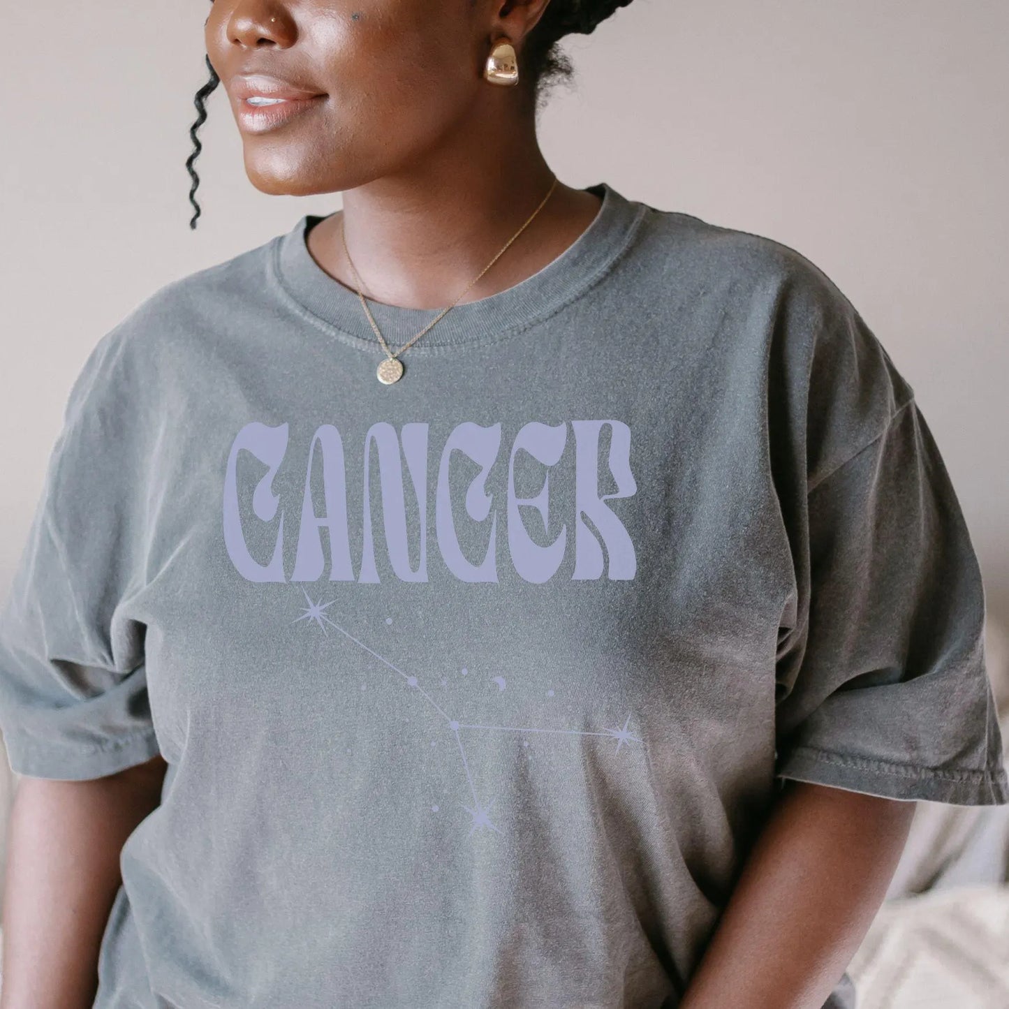 Cancer Comfort Colors T-Shirt | Zodiac Star Sign Birthday