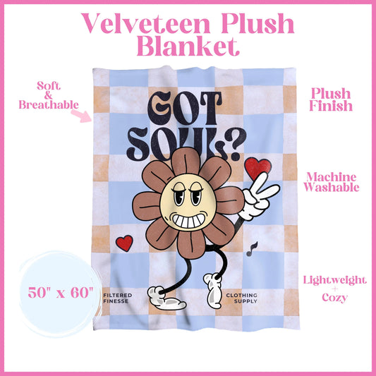 Got Soul Retro Plaid Velveteen Plush Blanket