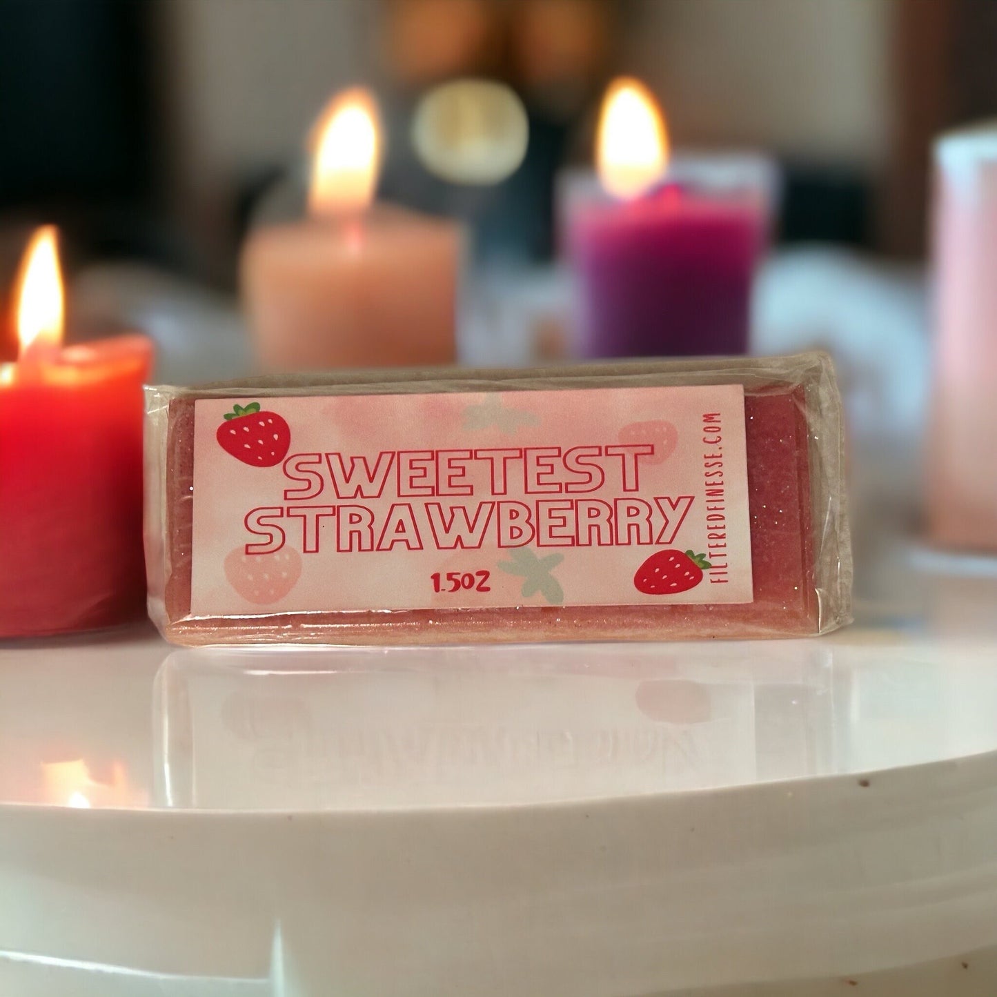 Sweetest Strawberry Wax Melt Tart | Snap Bar | Fruity + Sweet + Sugar