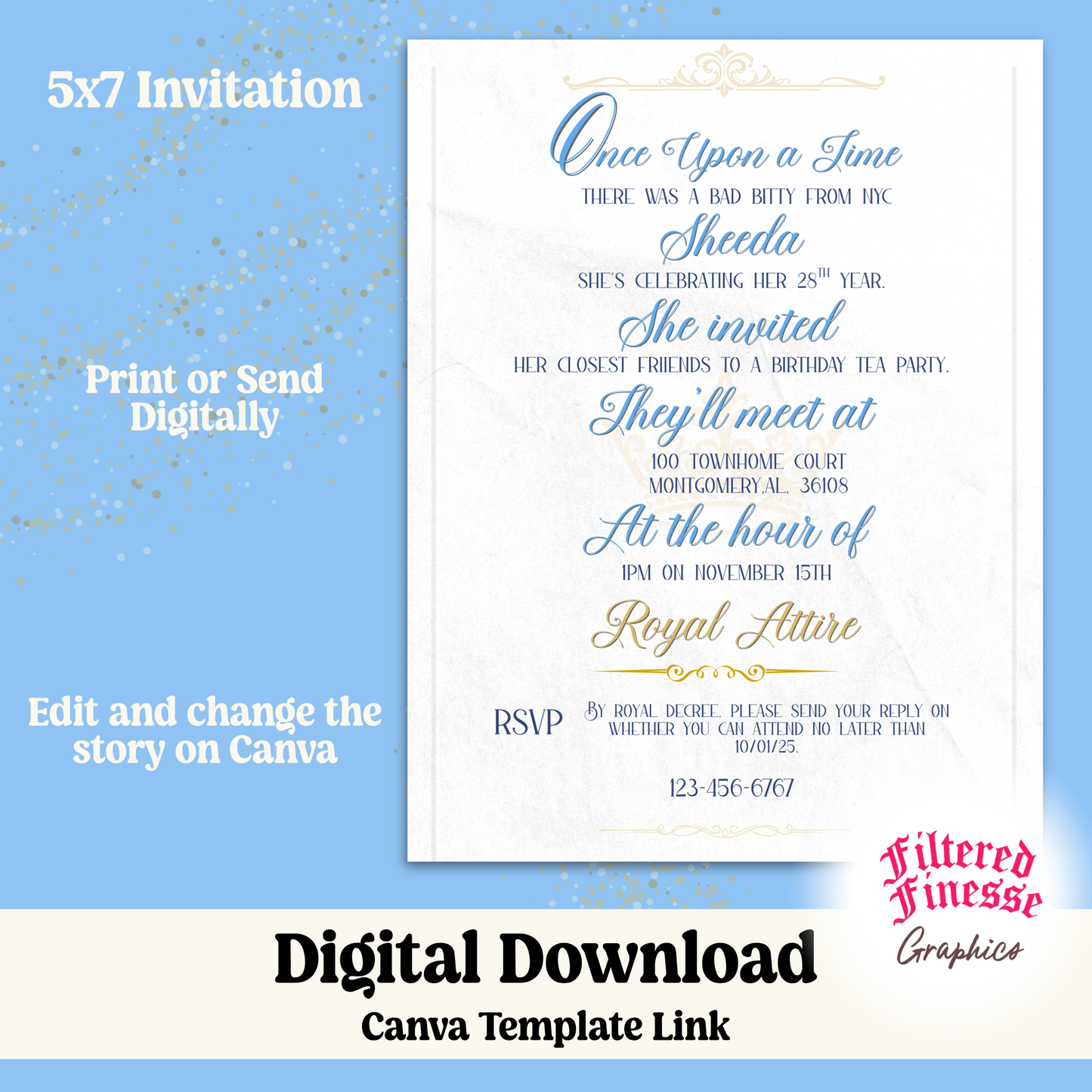 Royal Storytime Invite Template