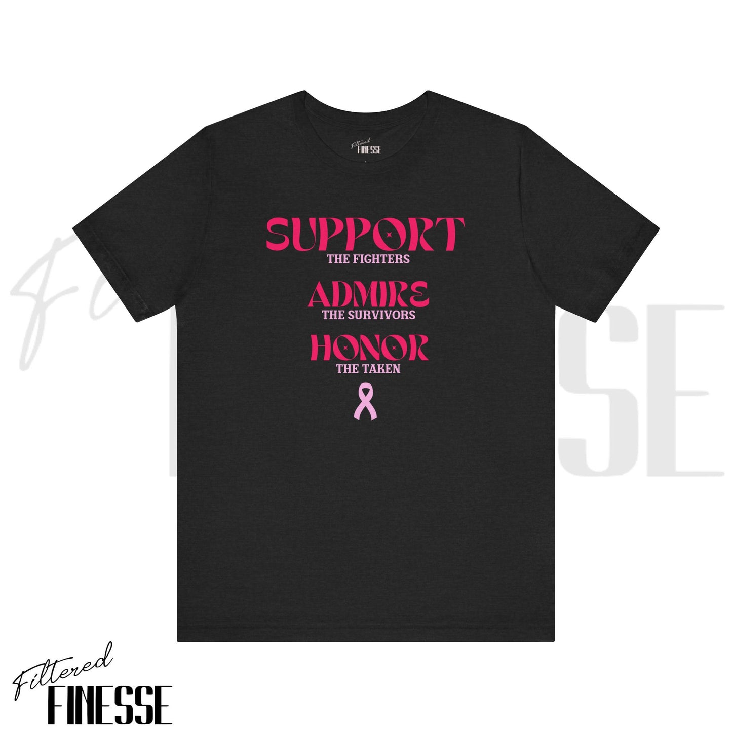 Support Admire Honor Pink Breast Cancer Awareness T-Shirt