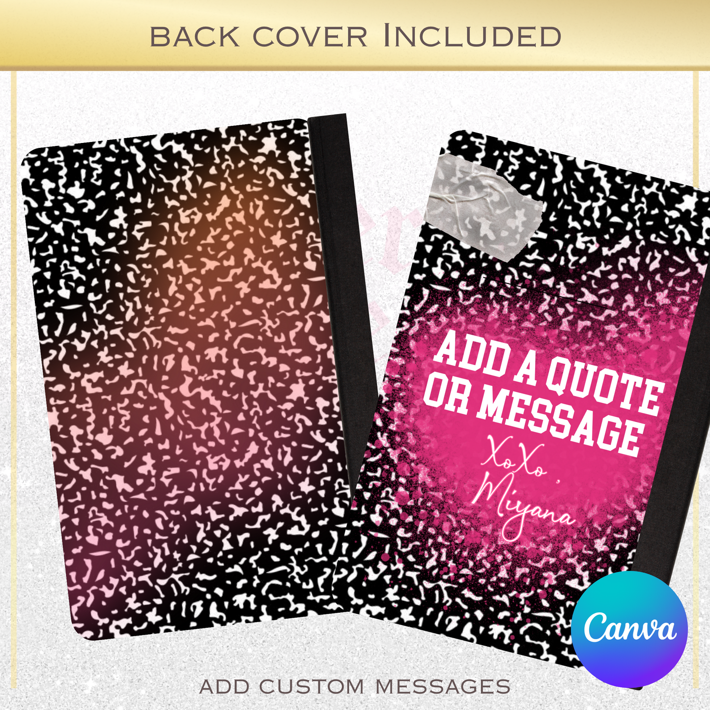 Composition Notebook Cover Template Bundle