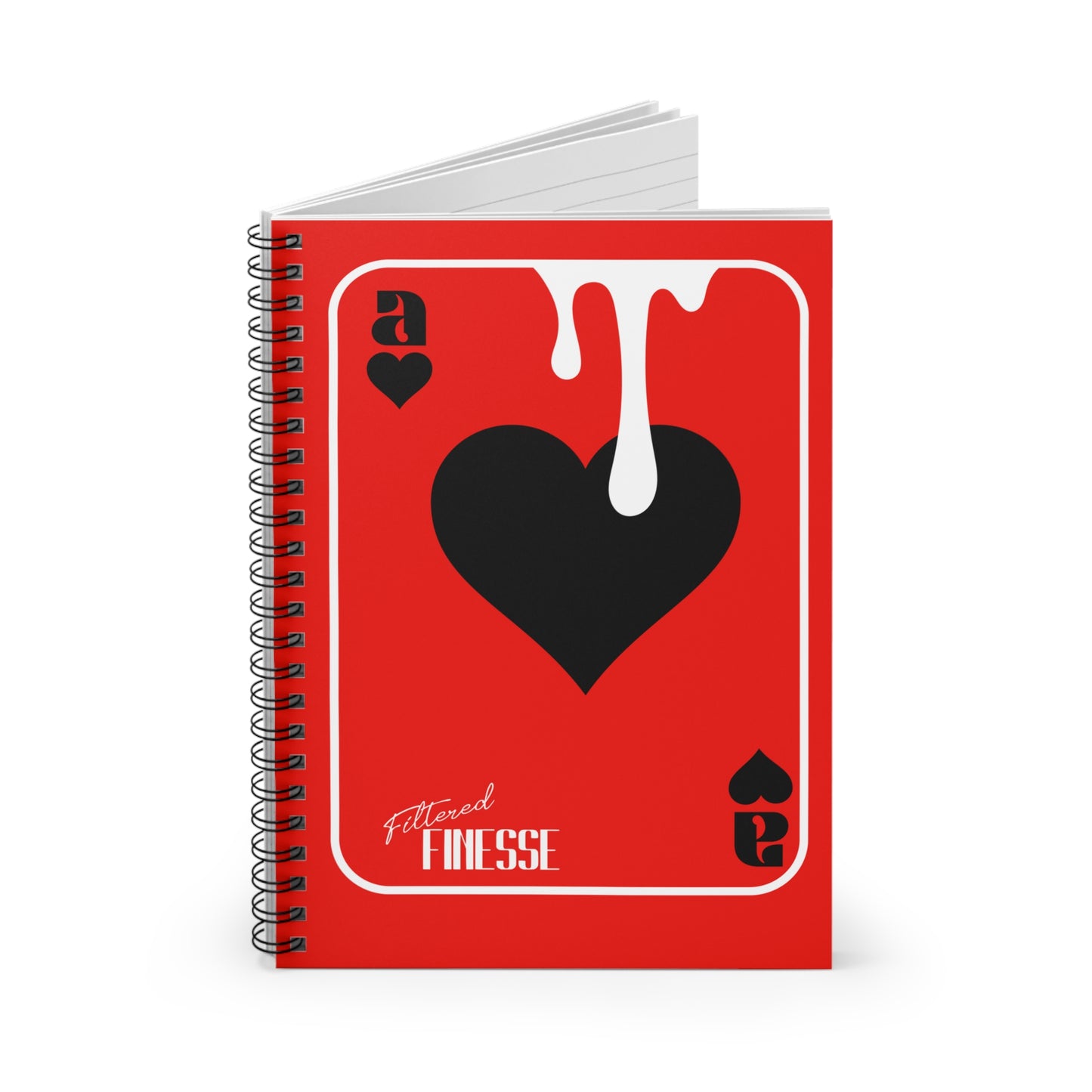 Red Drippy Ace Notebook