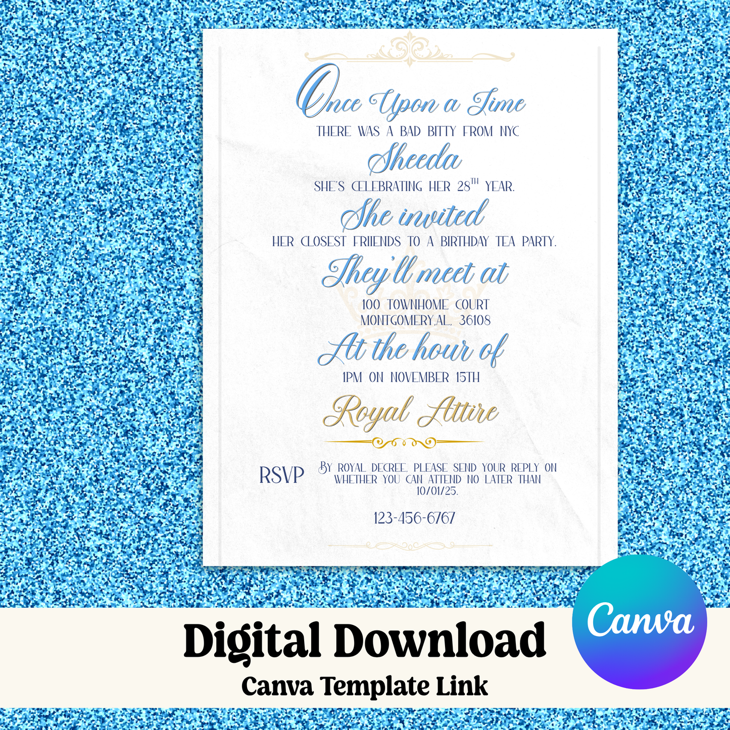 Royal Storytime Invite Template
