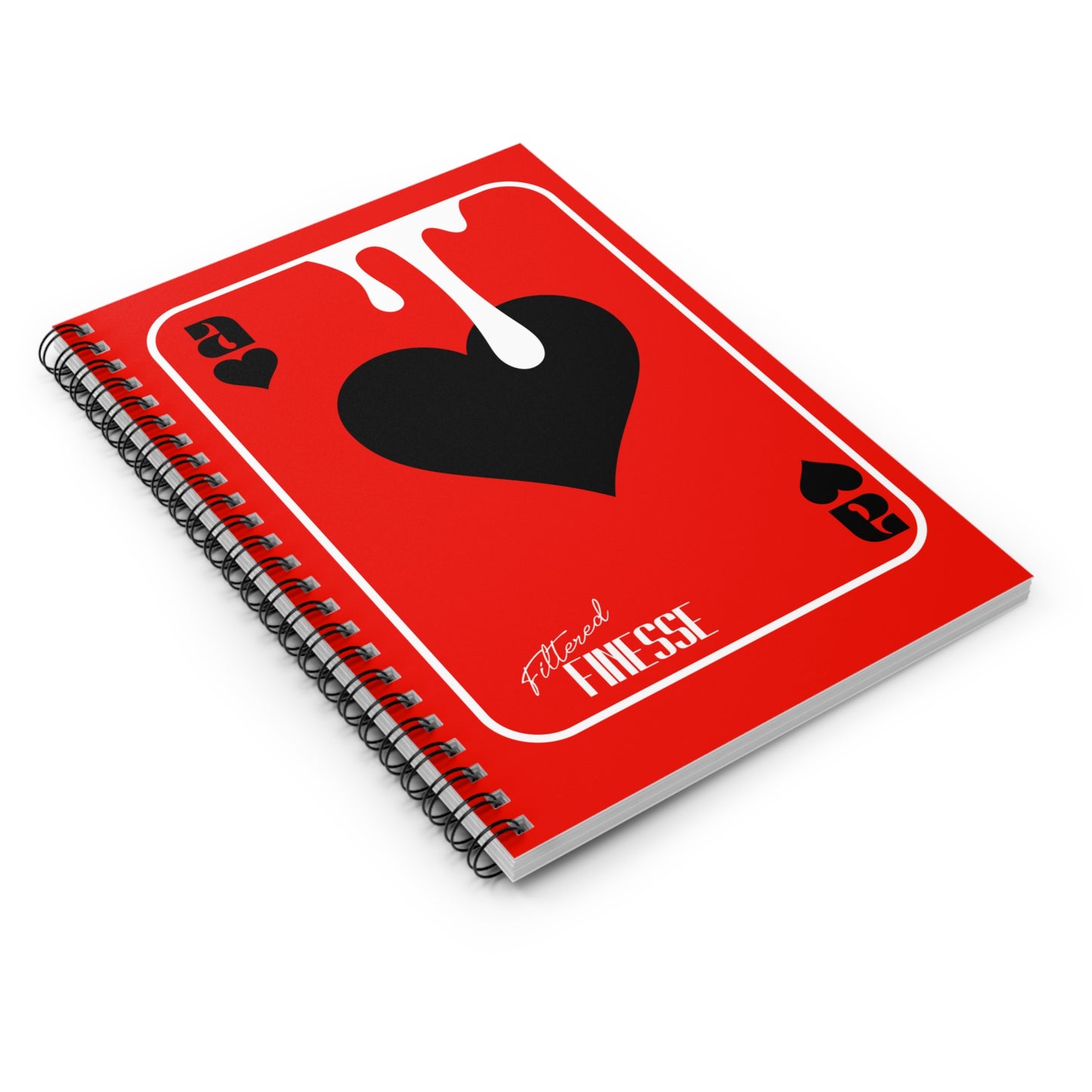 Red Drippy Ace Notebook