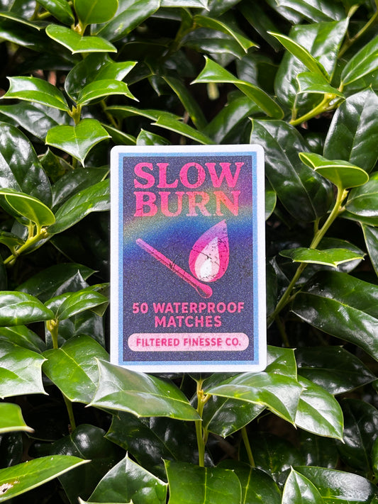Slow Burn Rainbow Matches Sanded Glitter Vinyl Sticker