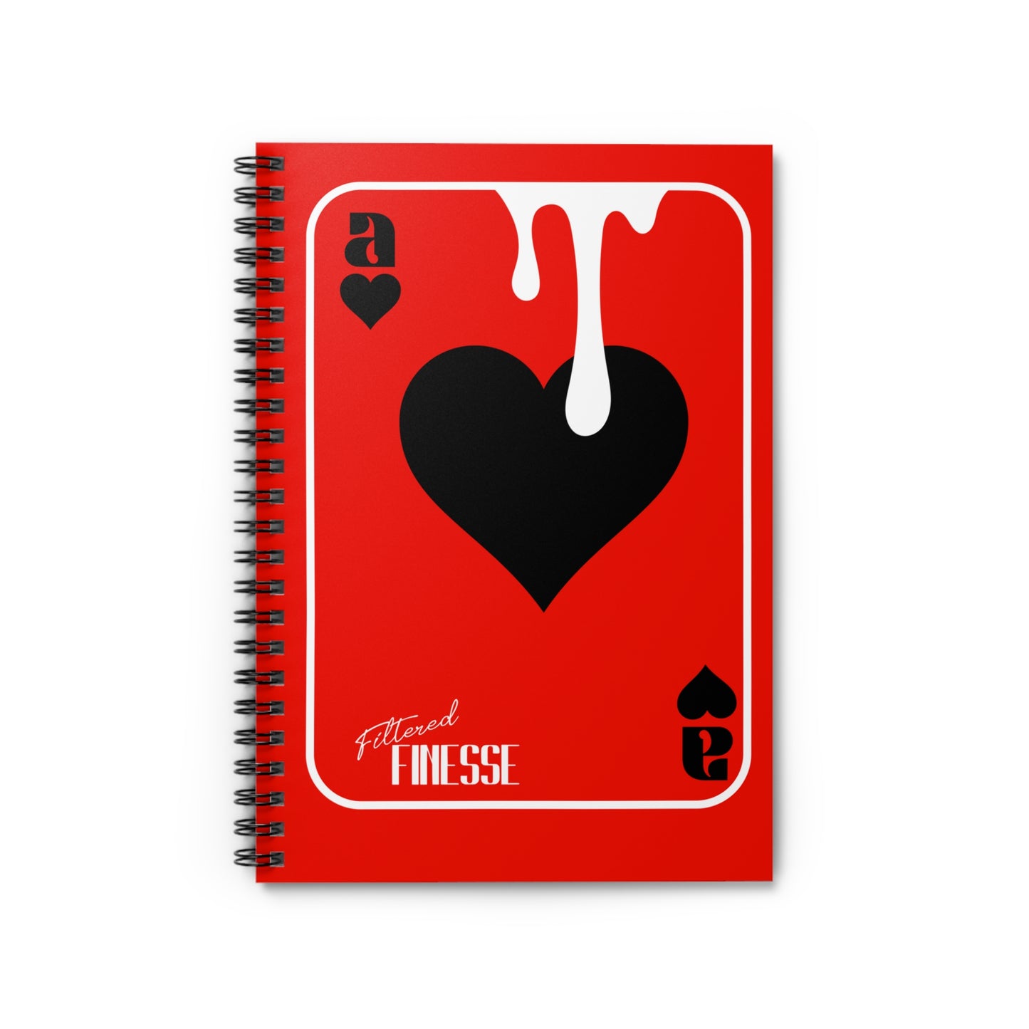 Red Drippy Ace Notebook