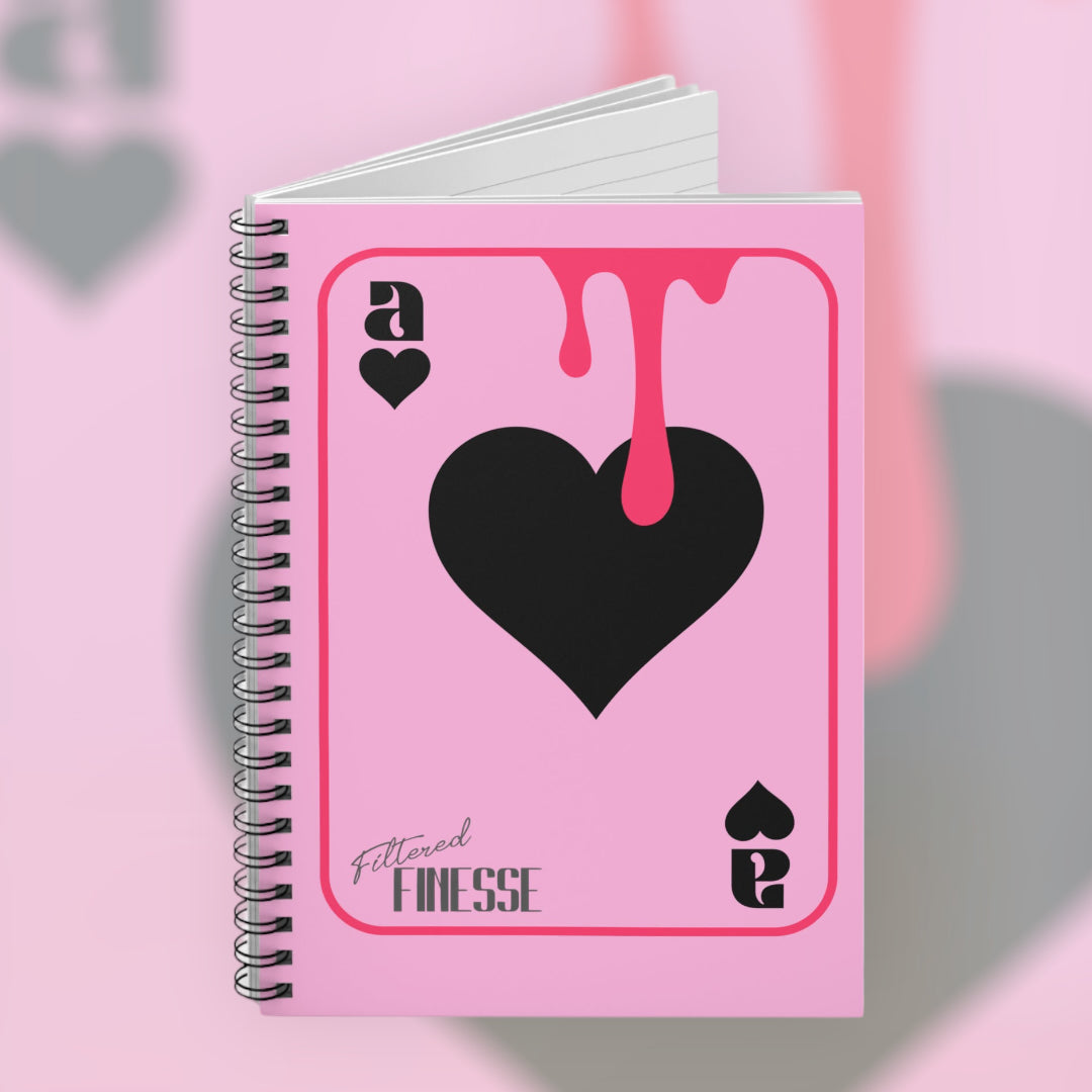 Pink Drippy Ace Notebook