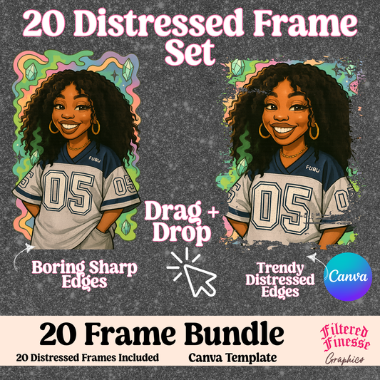 Distressed Canva Frames Bundle Download