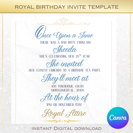 Royal Storytime Invite Template