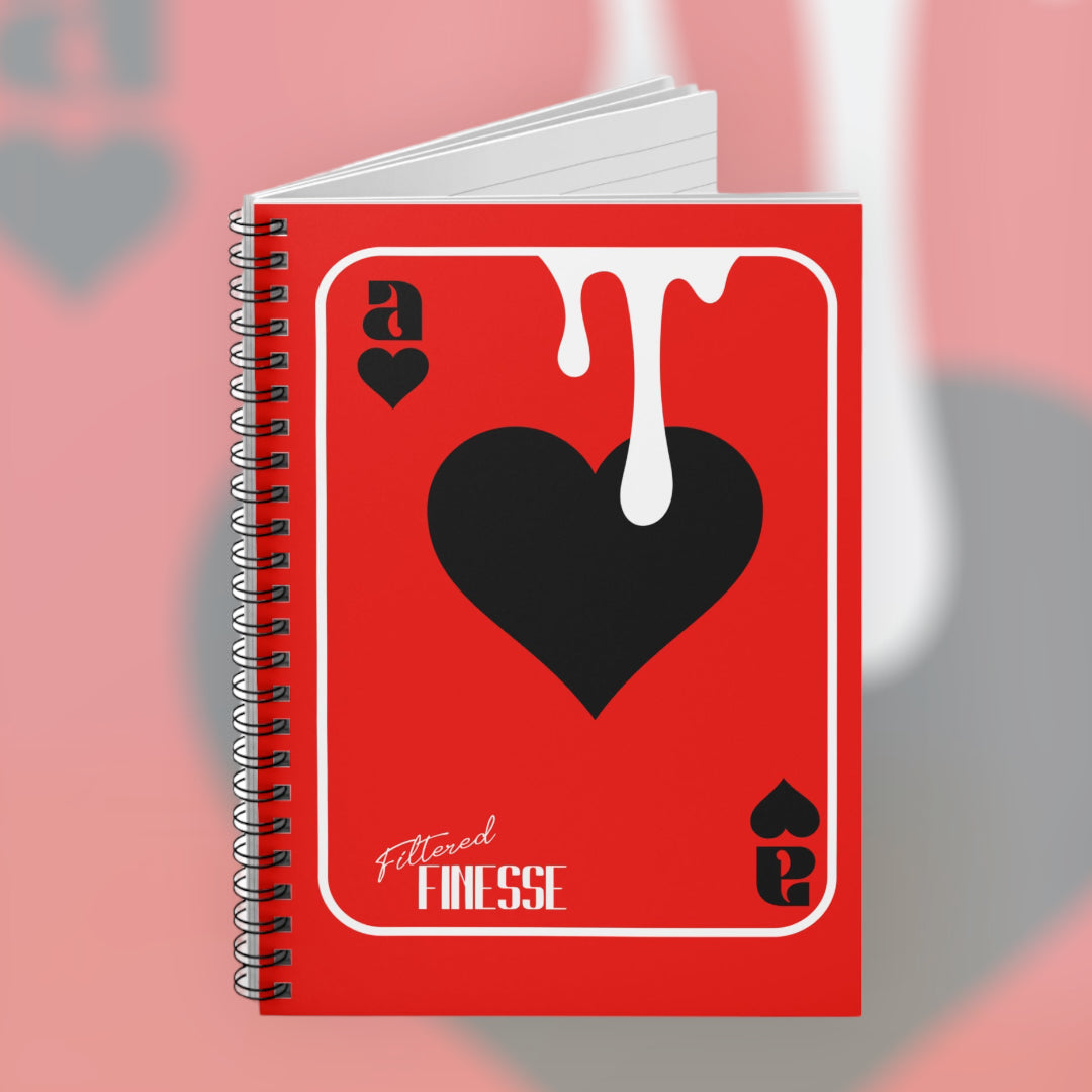 Red Drippy Ace Notebook