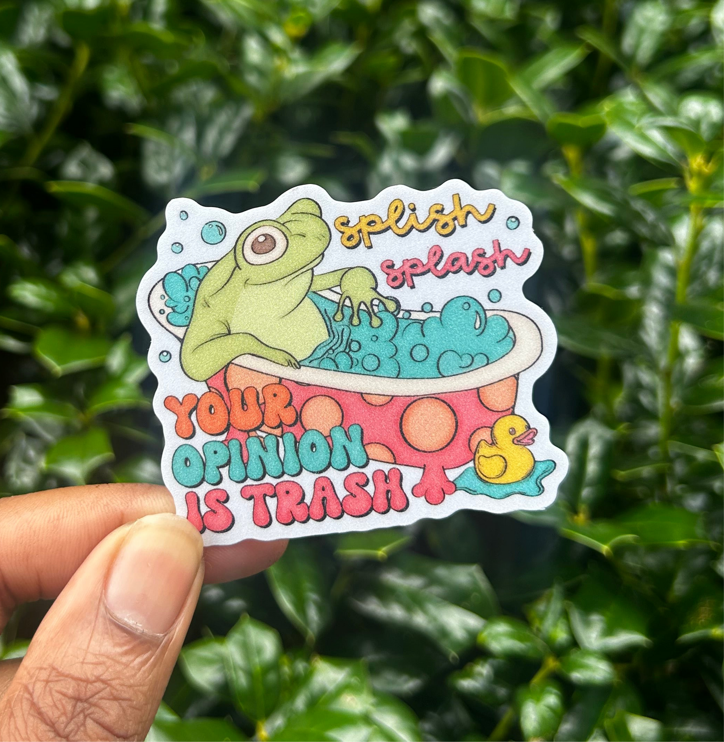 You’re Opinions Trash Sanded Glitter Vinyl Sticker