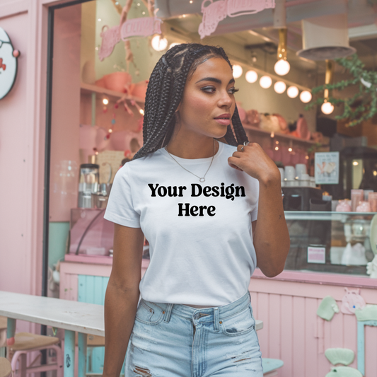 Trendy White T-Shirt Mockup